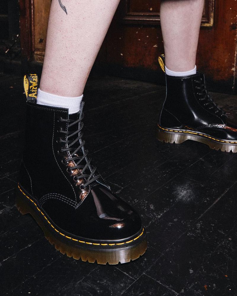 Dr Martens 1460 Bex Patent Lær Snørestøvletter Dame Svarte | Norge 621HAP